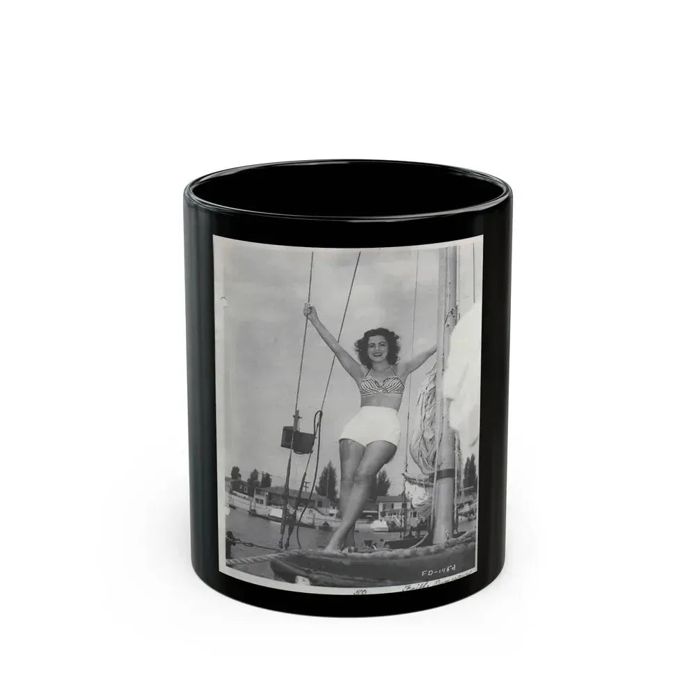 Faith Domergue #57 (Vintage Female Icon) Black Coffee Mug 11oz - Go Mug Yourself