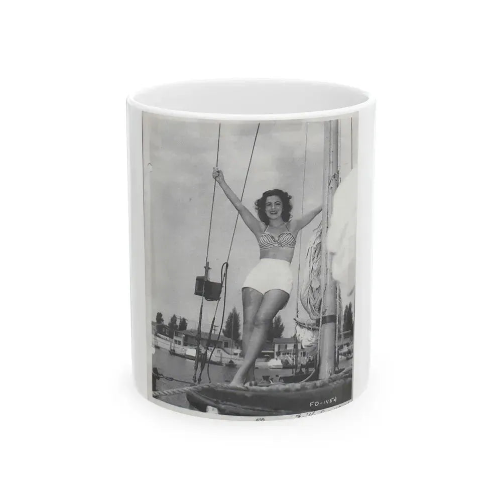 Faith Domergue #57 (Vintage Female Icon) White Coffee Mug 11oz - Go Mug Yourself