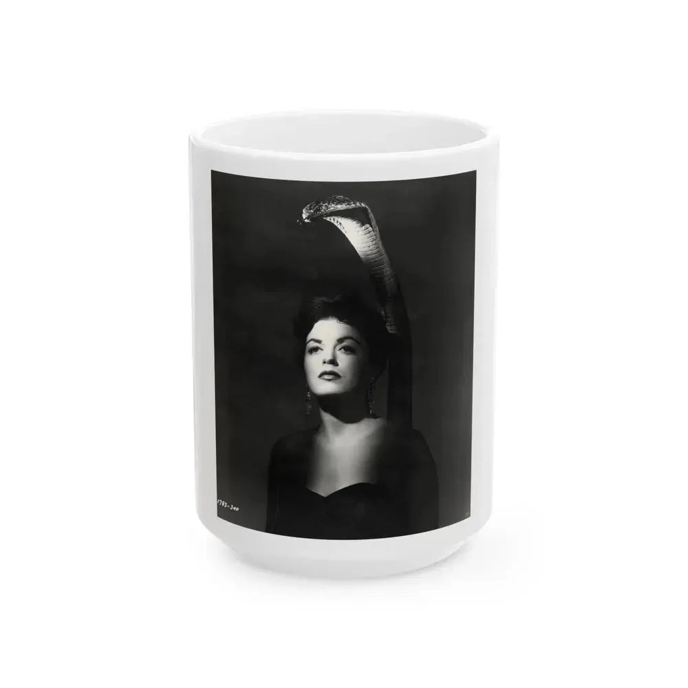 Faith Domergue #65 (Vintage Female Icon) White Coffee Mug 15oz - Go Mug Yourself