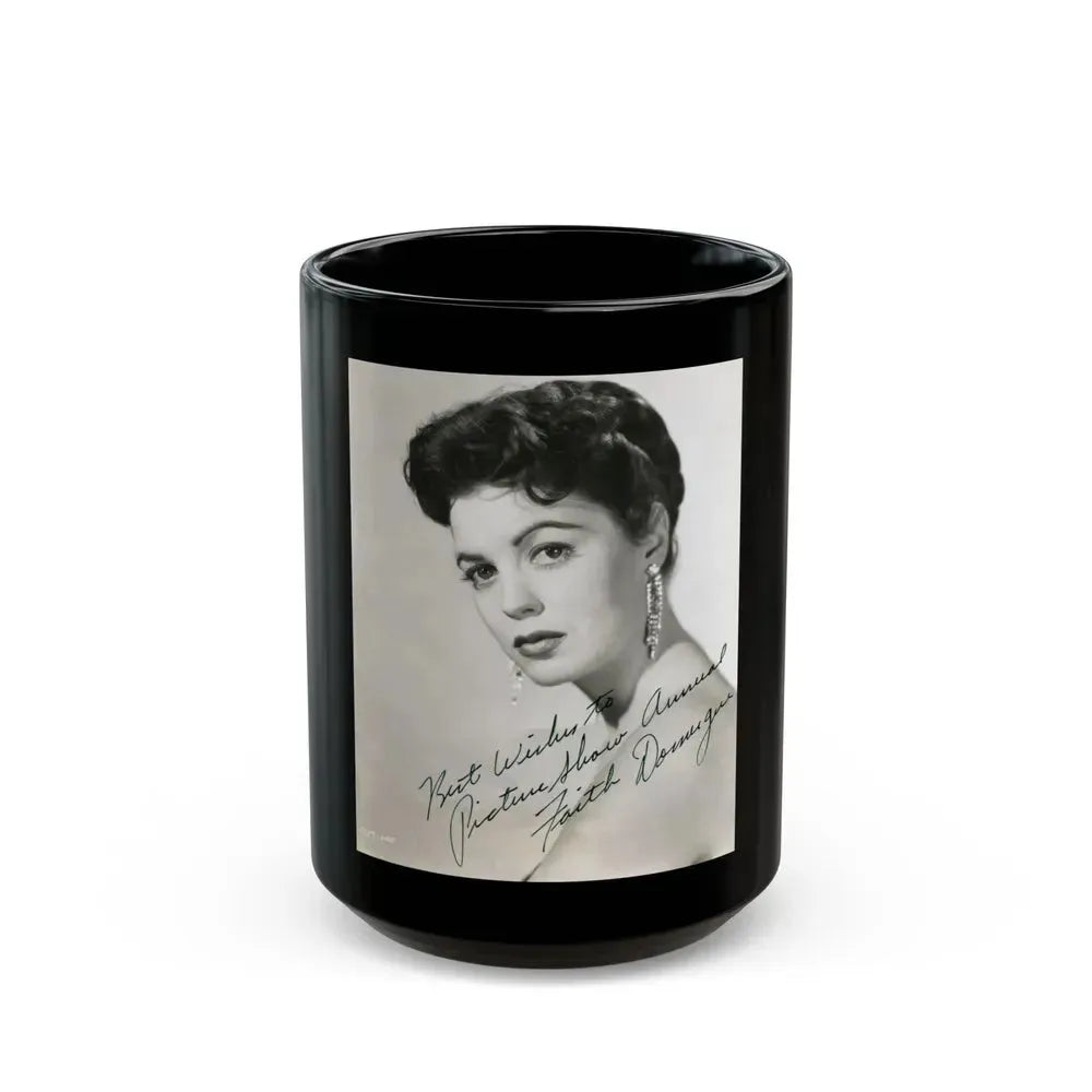Faith Domergue #70 (Vintage Female Icon) Black Coffee Mug 15oz - Go Mug Yourself