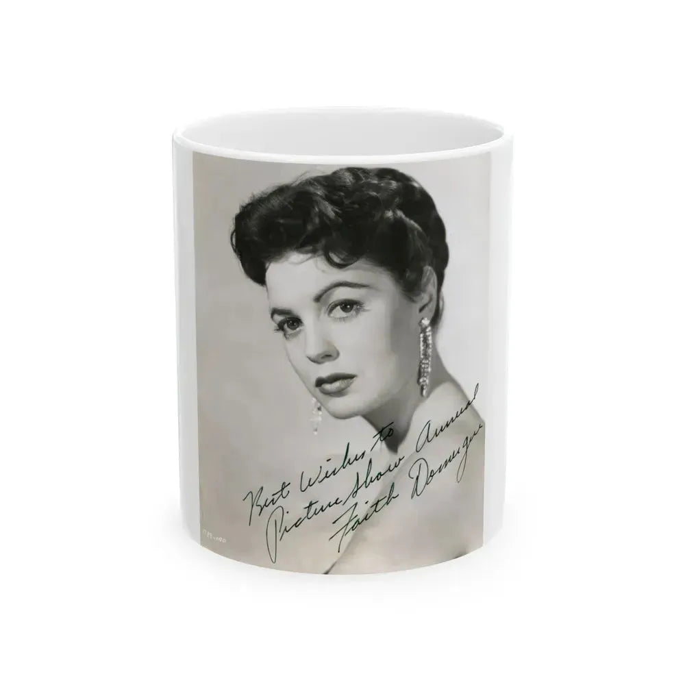 Faith Domergue #70 (Vintage Female Icon) White Coffee Mug 11oz - Go Mug Yourself
