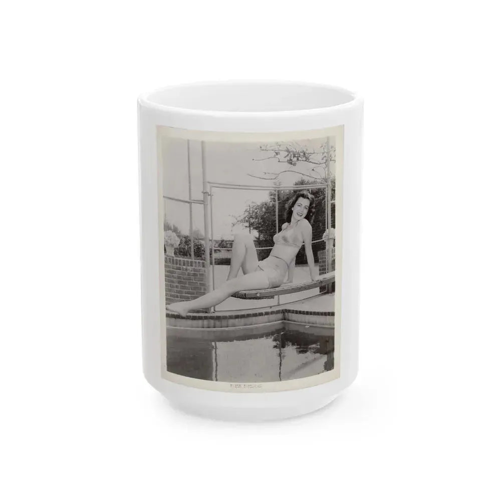 Faith Domergue #73 (Vintage Female Icon) White Coffee Mug 15oz - Go Mug Yourself