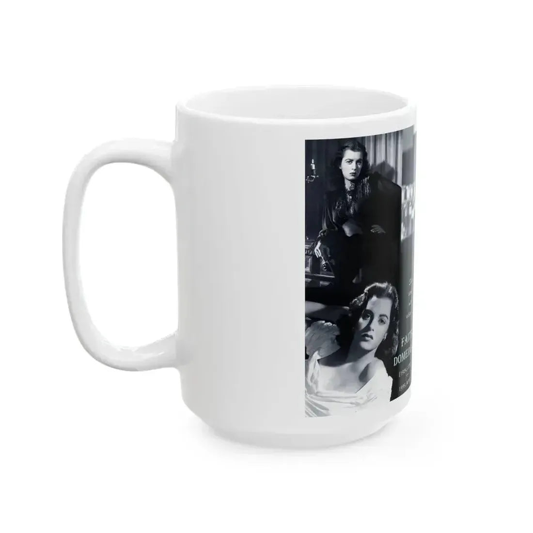 Faith Domergue #82 - Wallpaper (Vintage Female Icon) White Coffee Mug - Go Mug Yourself