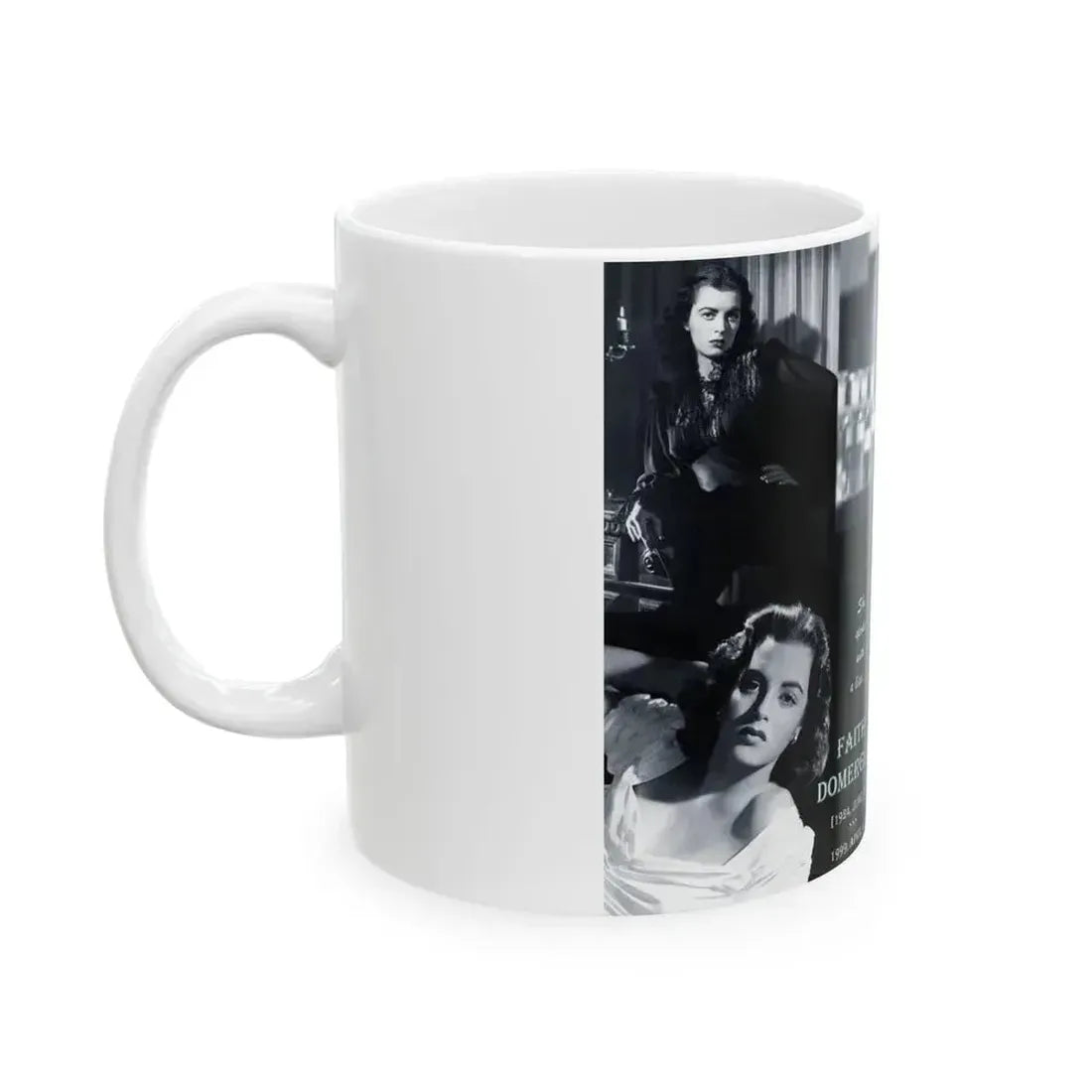 Faith Domergue #82 - Wallpaper (Vintage Female Icon) White Coffee Mug - Go Mug Yourself