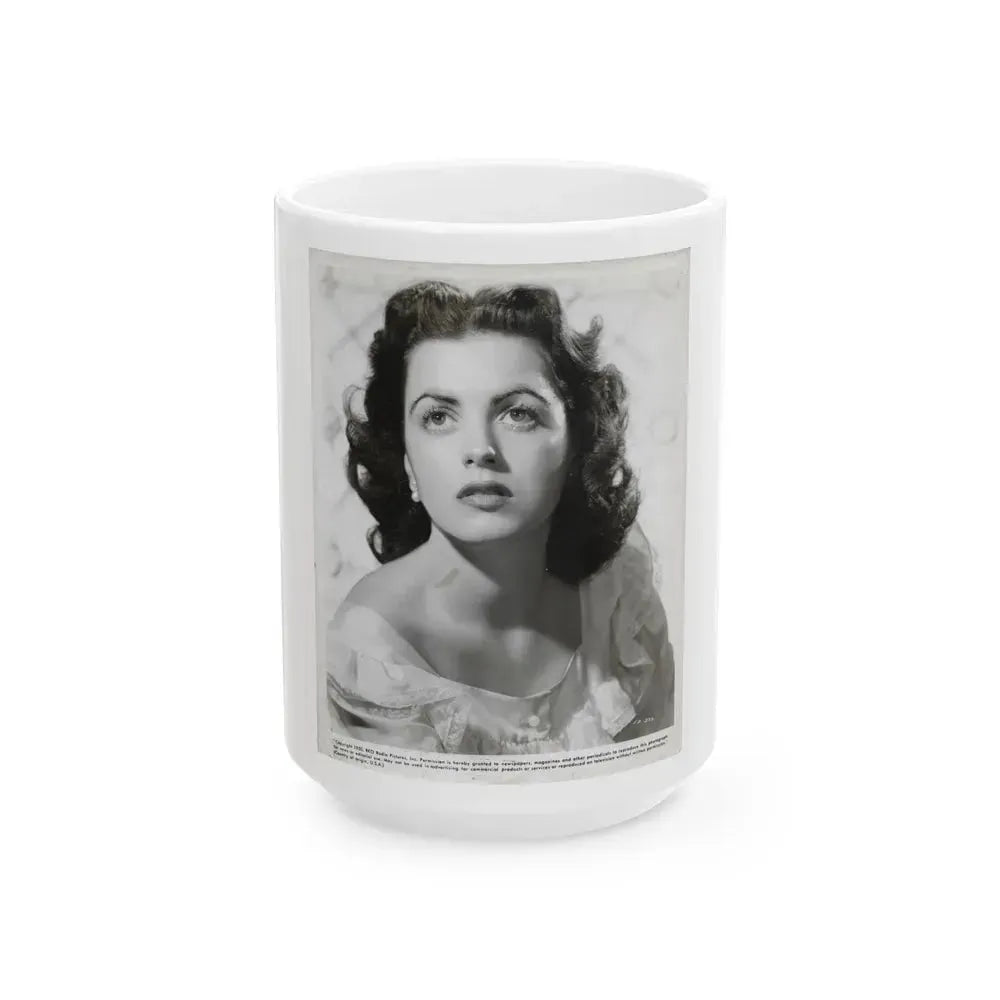 Faith Domergue #84 (Vintage Female Icon) White Coffee Mug 15oz - Go Mug Yourself