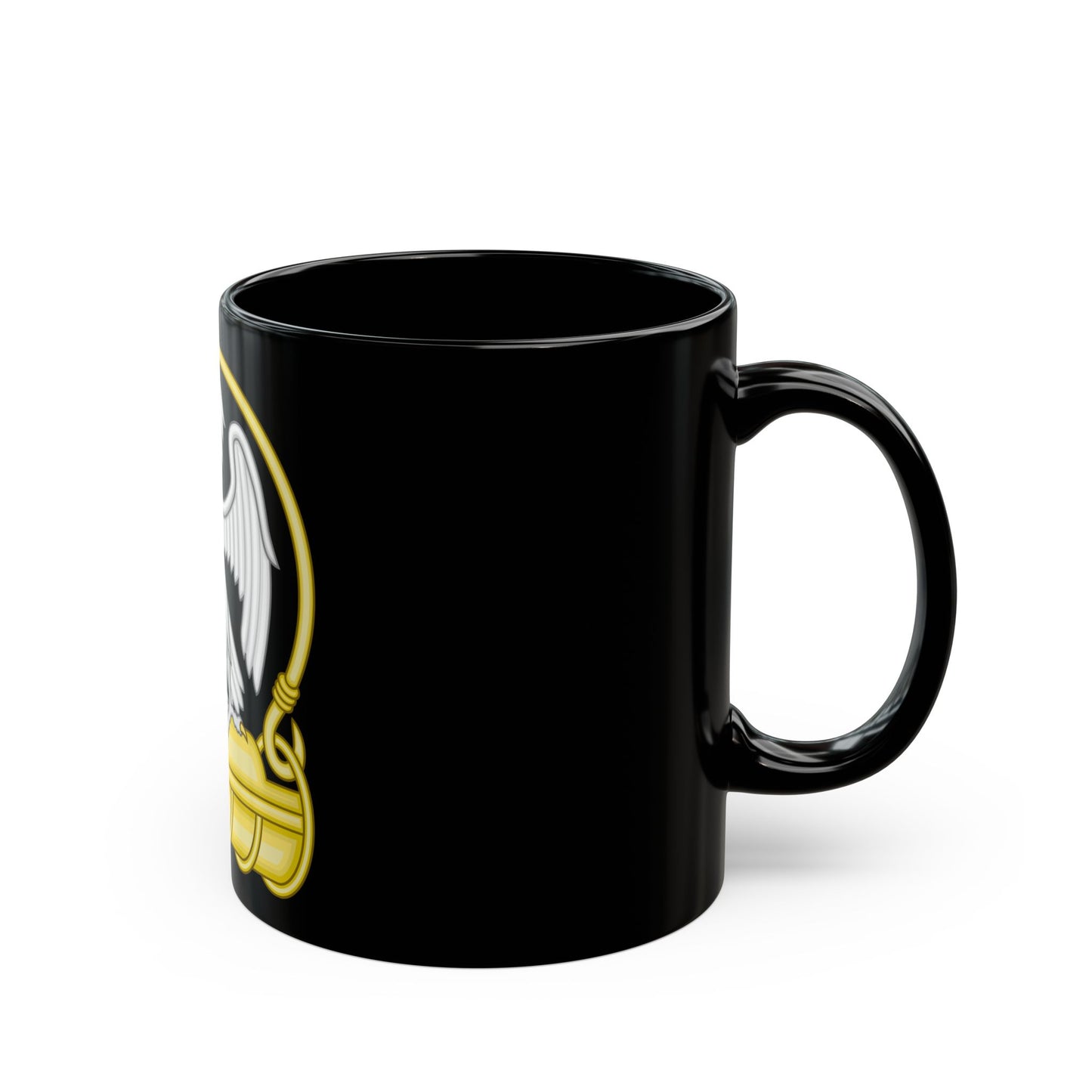 Falcon and Fetterlock Badge of Edward IV - Black Coffee Mug-Go Mug Yourself