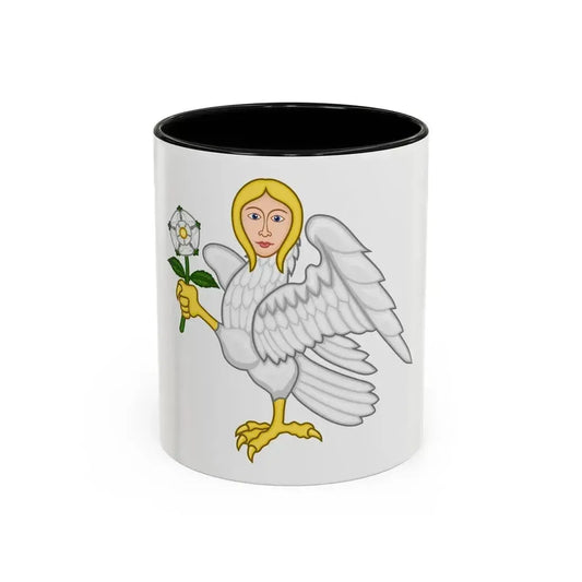 Falcon with a virgin's face Badge of Richard III - Accent Coffee Mug 11oz Black - Go Mug Yourself
