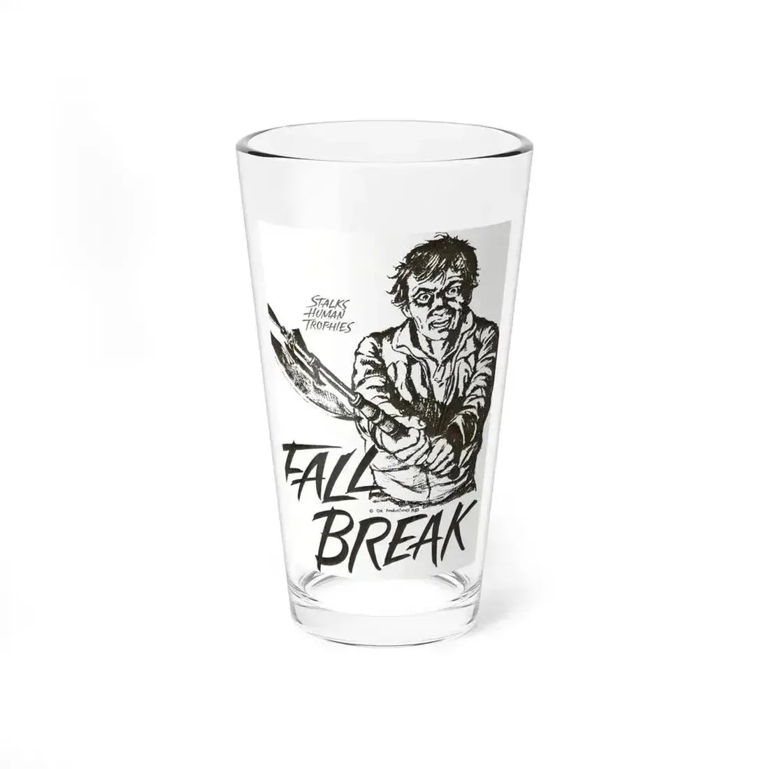 FALL BREAK (THE MUTILATOR) 2 1984 Movie Poster - Pint Glass 16oz 16oz - Go Mug Yourself