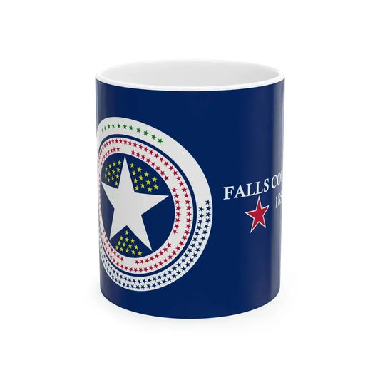 Falls County Sesquicentennial Flag (United States) White Coffee Mug 11oz - Go Mug Yourself