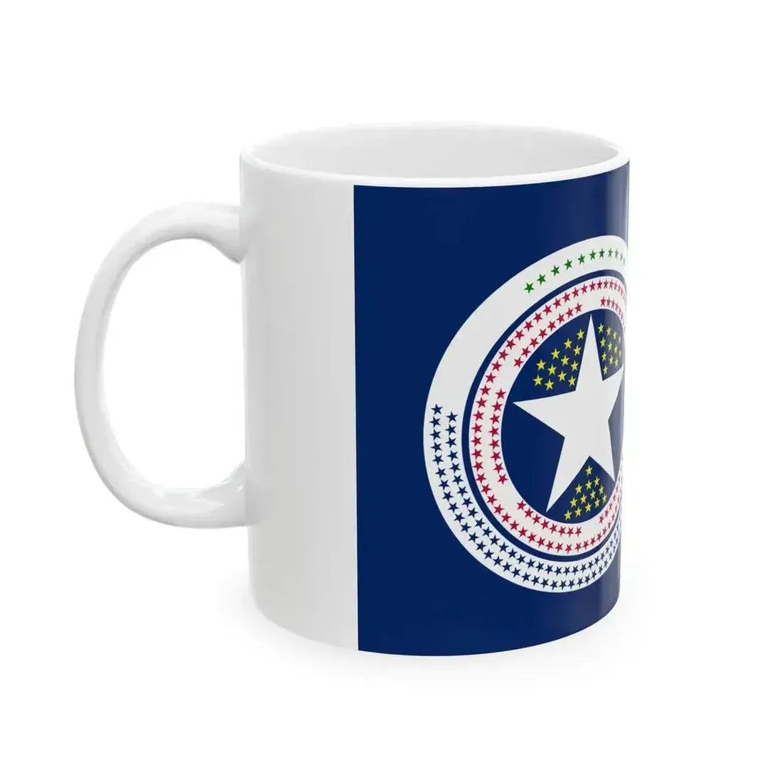 Falls County Sesquicentennial Flag (United States) White Coffee Mug - Go Mug Yourself