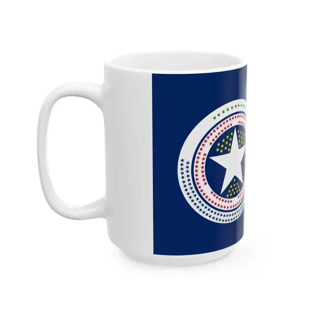 Falls County Sesquicentennial Flag (United States) White Coffee Mug - Go Mug Yourself