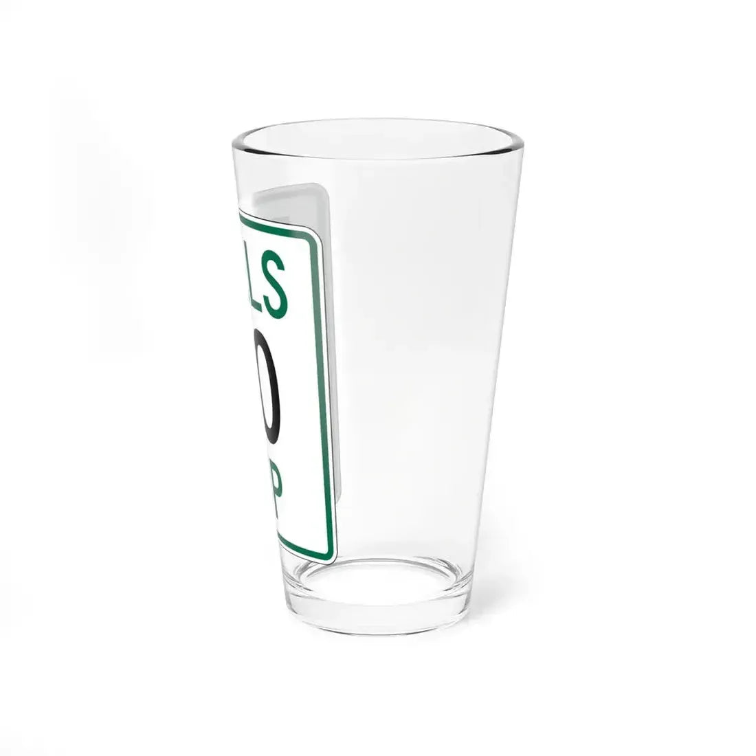 Falls Township Hocking County Ohio route shield template (Ohio) (Road Sign) Pint Glass 16oz - Go Mug Yourself