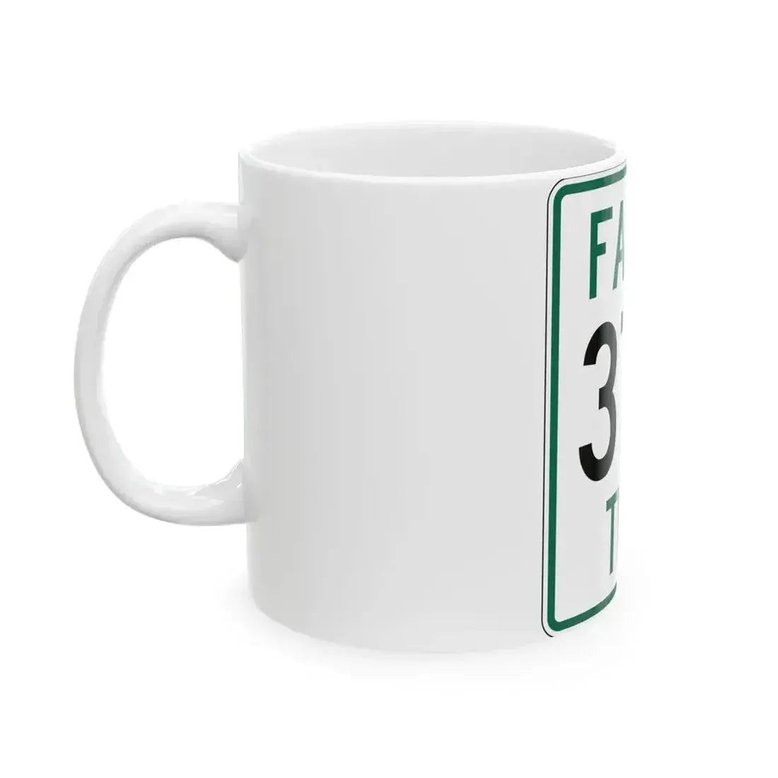 Falls Township Route 378 Hocking County Ohio (Ohio) (Road Sign) White Coffee Mug - Go Mug Yourself