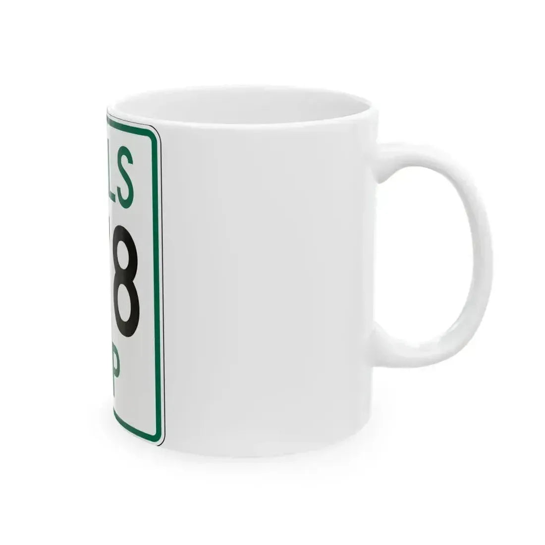 Falls Township Route 378 Hocking County Ohio (Ohio) (Road Sign) White Coffee Mug - Go Mug Yourself