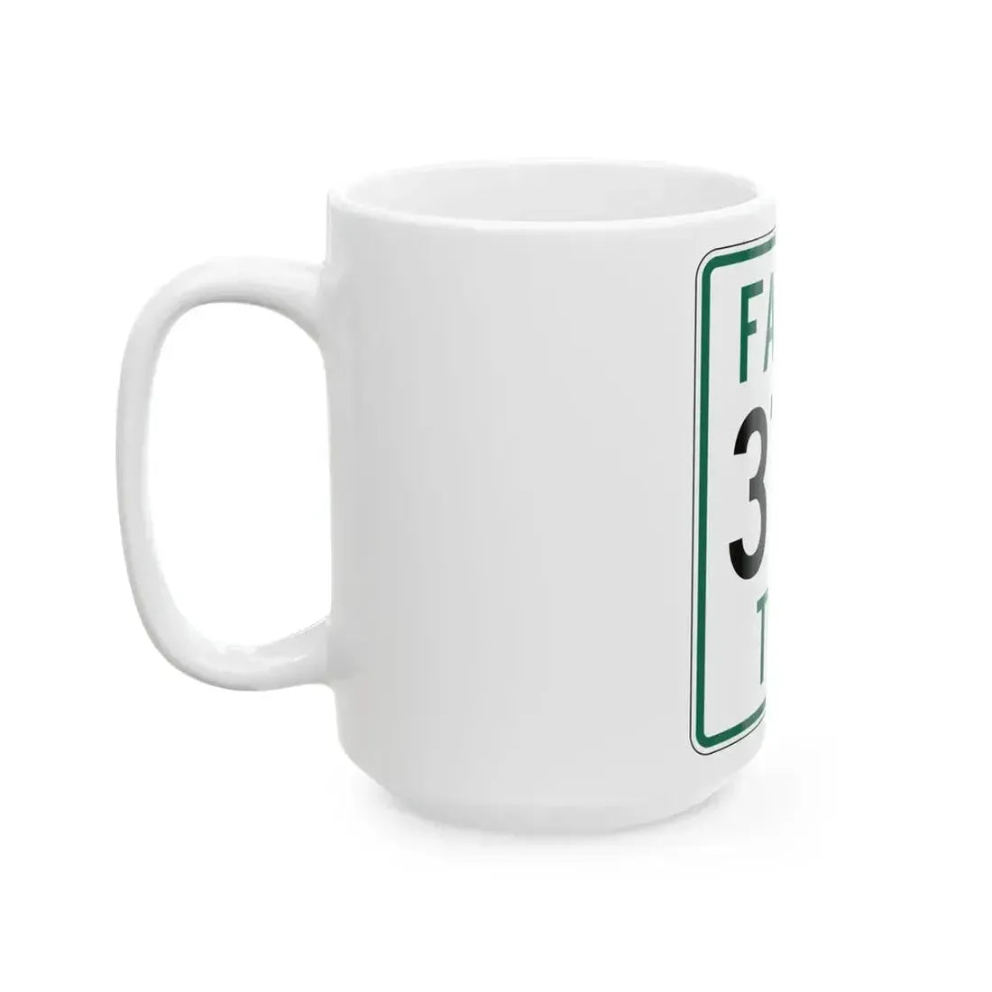 Falls Township Route 378 Hocking County Ohio (Ohio) (Road Sign) White Coffee Mug - Go Mug Yourself