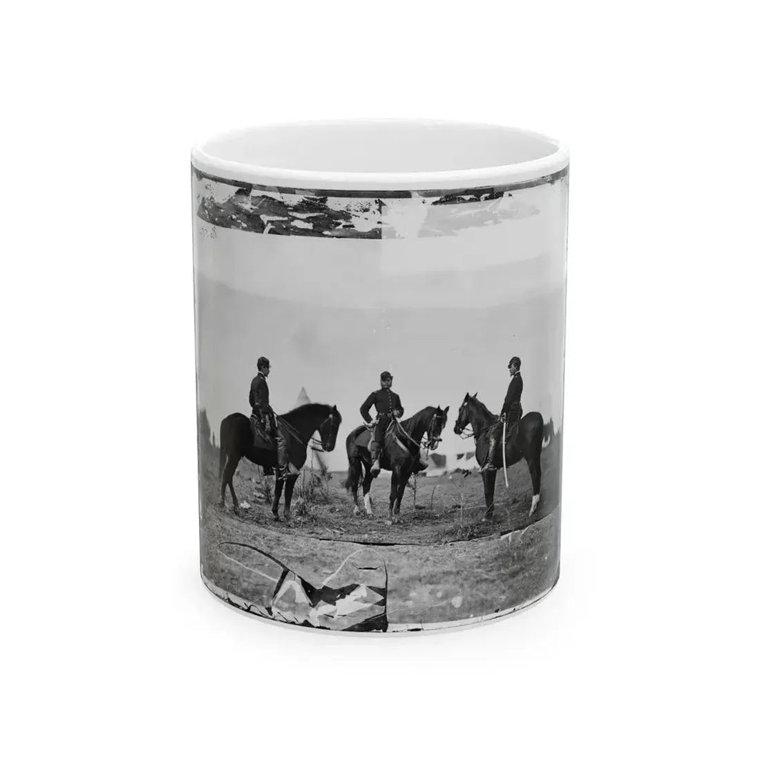 Falmouth, Va. Aides De Camp To Gen. Joseph Hooker Capts. William L. Candler, Harry Russell, And Alexander Moore (U.S. Civil War) White Coffee Mug 11oz - Go Mug Yourself