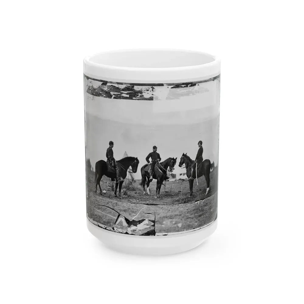 Falmouth, Va. Aides De Camp To Gen. Joseph Hooker Capts. William L. Candler, Harry Russell, And Alexander Moore (U.S. Civil War) White Coffee Mug 15oz - Go Mug Yourself