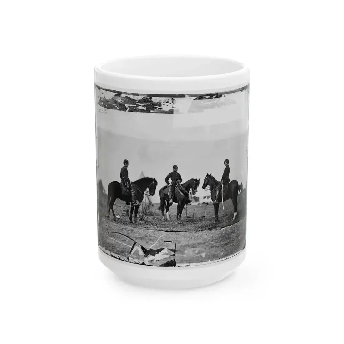 Falmouth, Va. Aides De Camp To Gen. Joseph Hooker Capts. William L. Candler, Harry Russell, And Alexander Moore (U.S. Civil War) White Coffee Mug 15oz - Go Mug Yourself