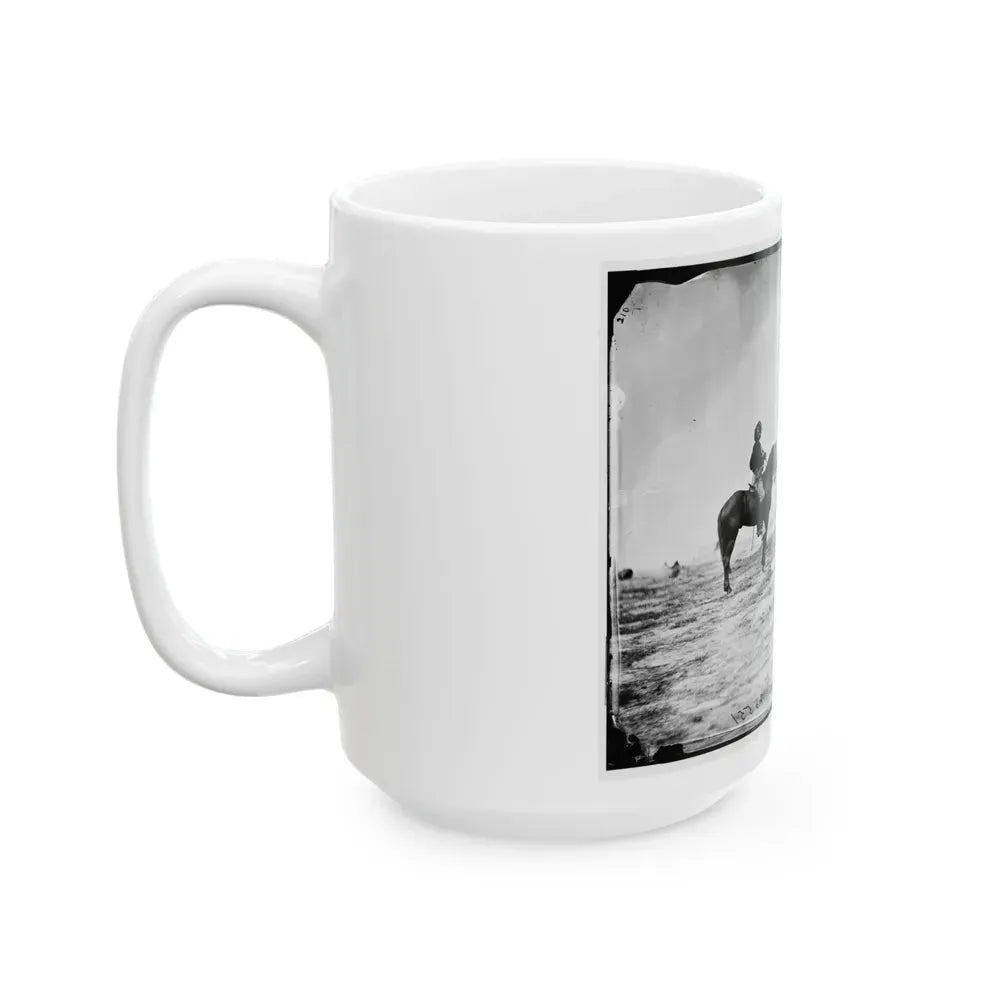 Falmouth, Va. Capt. George A. Custer And Gen. Alfred Pleasonton On Horseback (U.S. Civil War) White Coffee Mug - Go Mug Yourself