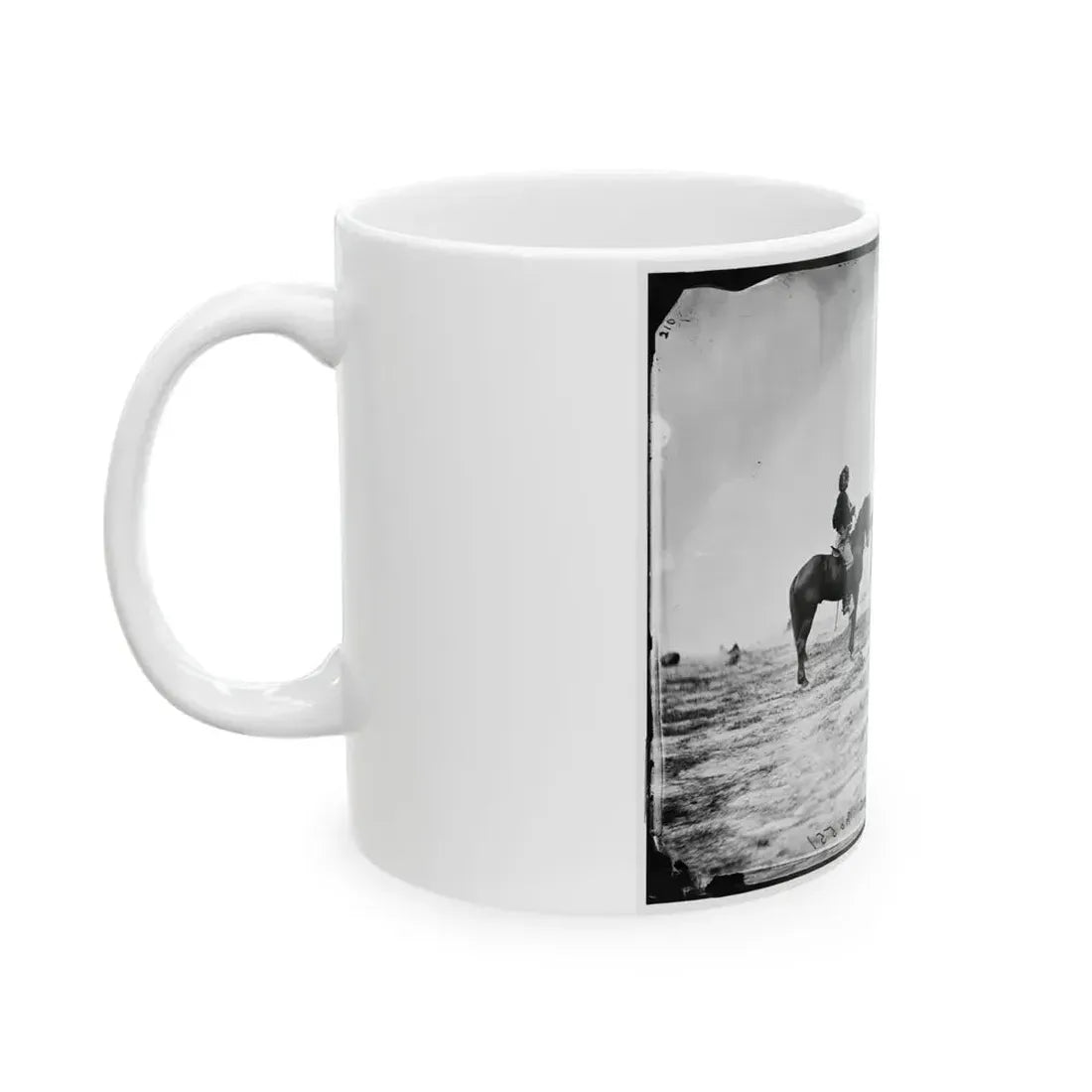 Falmouth, Va. Capt. George A. Custer And Gen. Alfred Pleasonton On Horseback (U.S. Civil War) White Coffee Mug - Go Mug Yourself