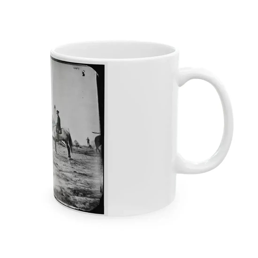 Falmouth, Va. Capt. George A. Custer And Gen. Alfred Pleasonton On Horseback (U.S. Civil War) White Coffee Mug - Go Mug Yourself