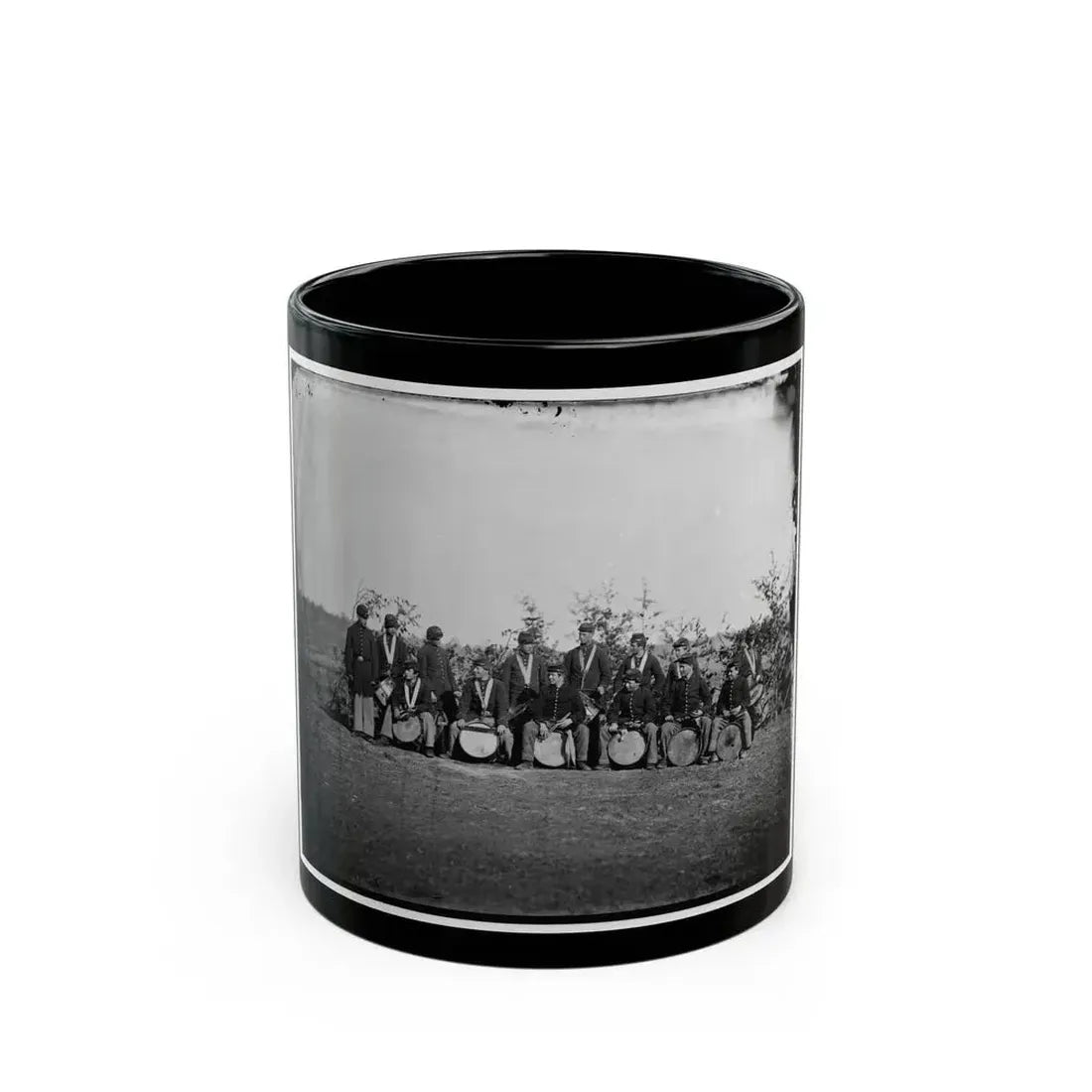Falmouth, Va. Drum Corps Of 61st New York Infantry (U.S. Civil War) Black Coffee Mug 11oz - Go Mug Yourself