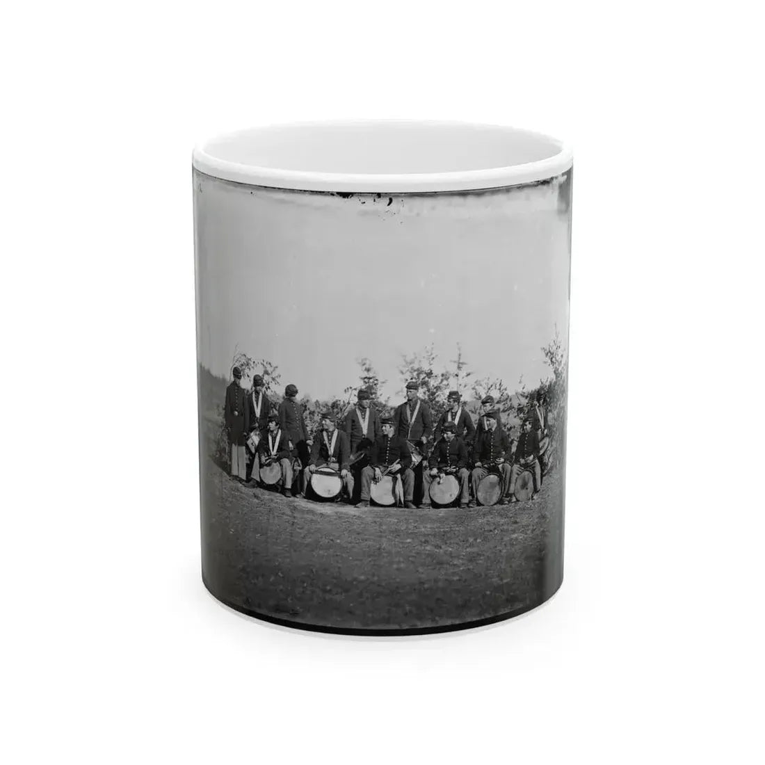 Falmouth, Va. Drum Corps Of 61st New York Infantry (U.S. Civil War) White Coffee Mug 11oz - Go Mug Yourself