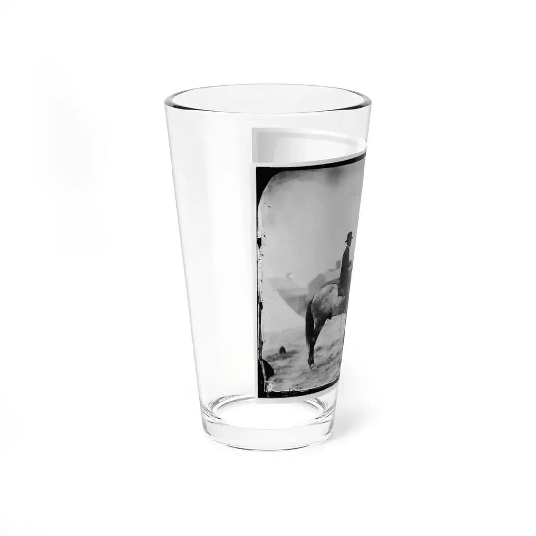 Falmouth, Va. Gen. Alfred Pleasonton On Horseback (U.S. Civil War) Pint Glass 16oz - Go Mug Yourself