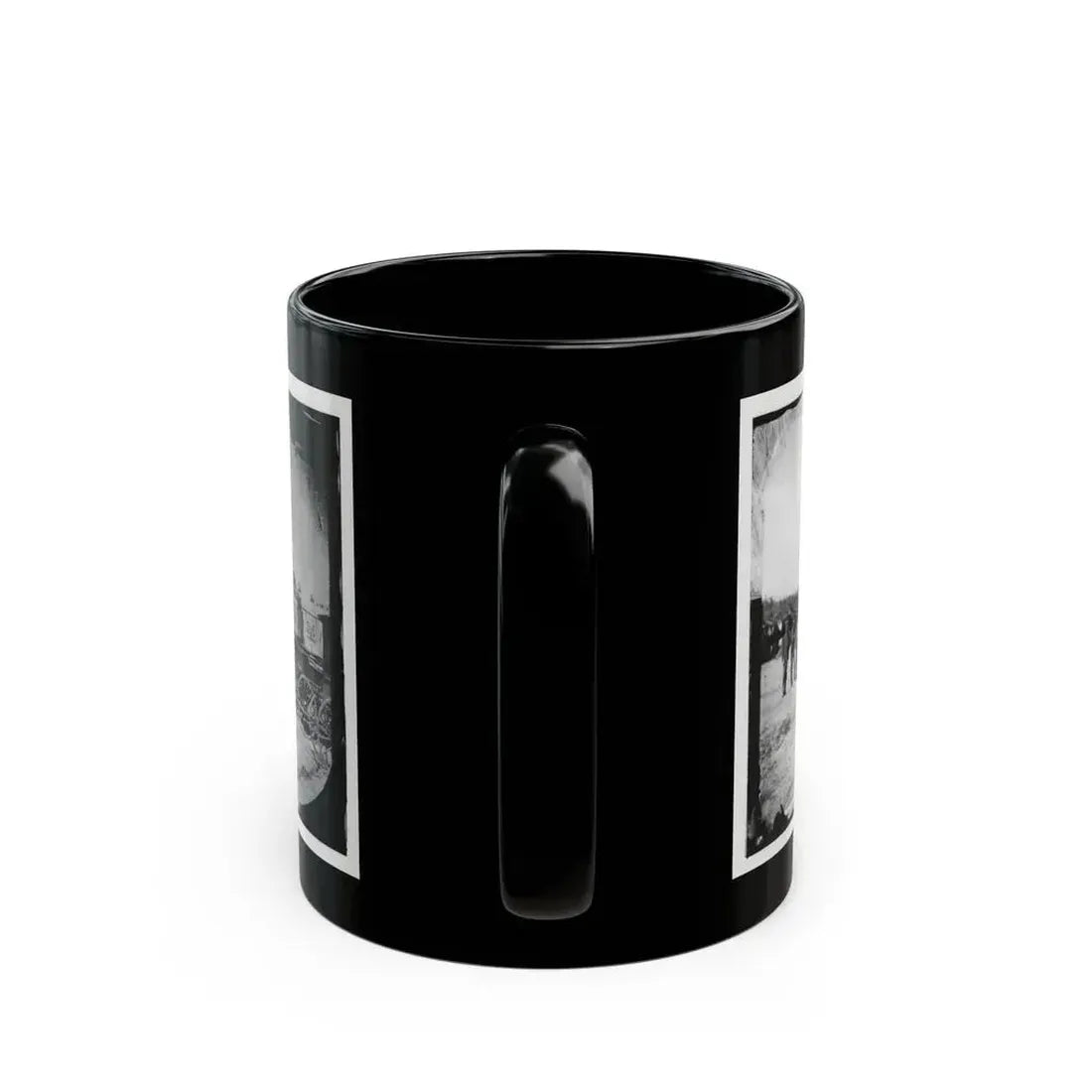 Falmouth, Va. Men And Wagons Of The Engineer Corps Ambulance Train (U.S. Civil War) Black Coffee Mug - Go Mug Yourself