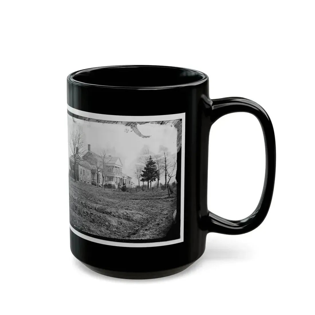 Falmouth, Va., Vicinity. Major Lacy's House Opposite Fredericksburg (U.S. Civil War) Black Coffee Mug - Go Mug Yourself