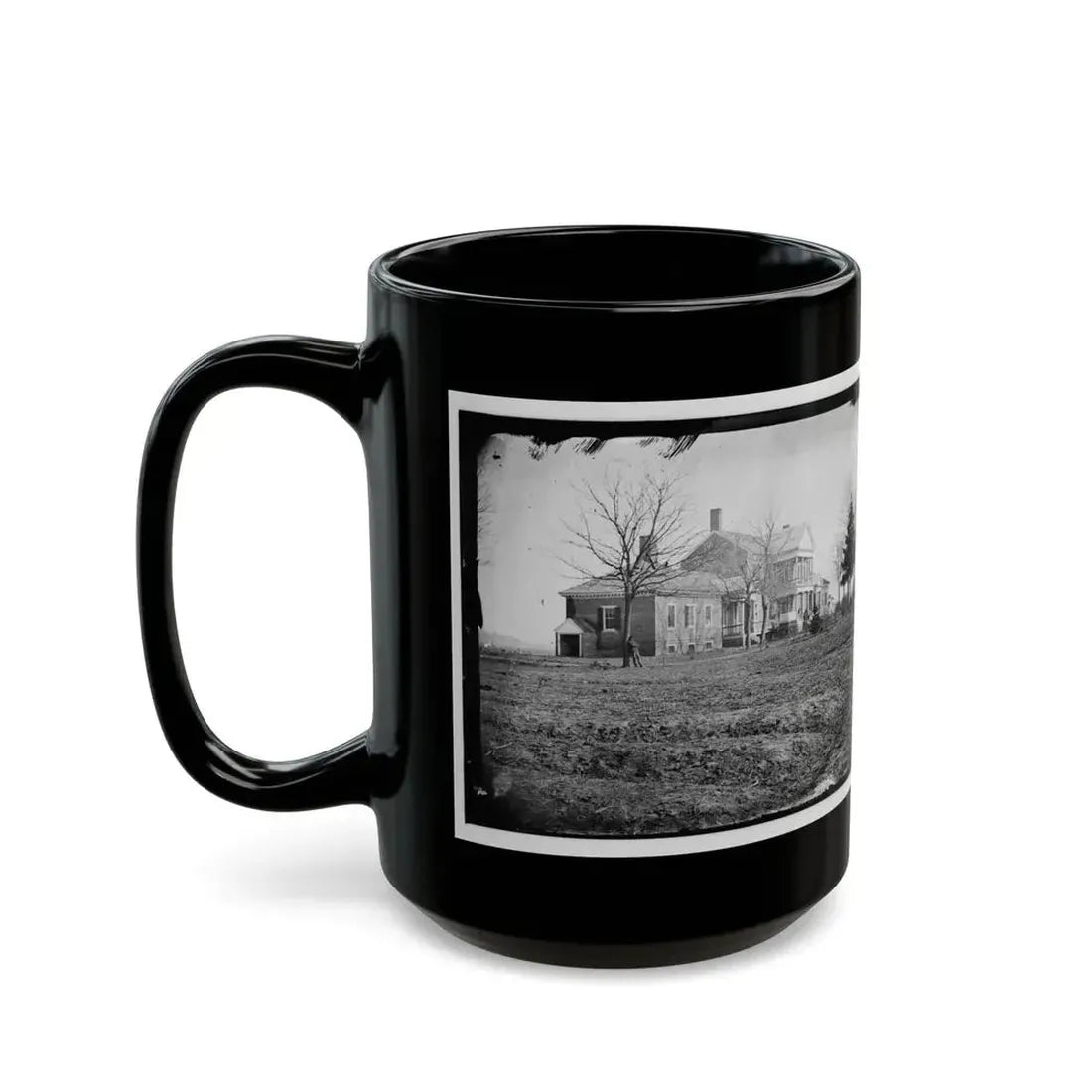 Falmouth, Va., Vicinity. Major Lacy's House Opposite Fredericksburg (U.S. Civil War) Black Coffee Mug - Go Mug Yourself