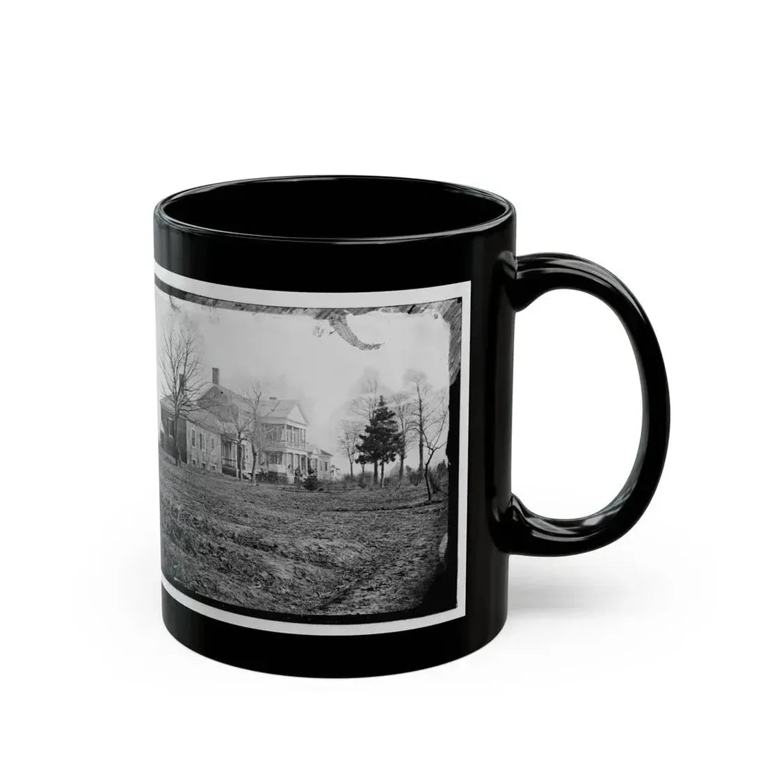 Falmouth, Va., Vicinity. Major Lacy's House Opposite Fredericksburg (U.S. Civil War) Black Coffee Mug - Go Mug Yourself