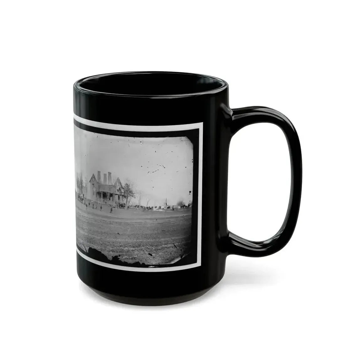 Falmouth, Va., Vicinity. The Phillips House Immediately After The Fire (U.S. Civil War) Black Coffee Mug - Go Mug Yourself