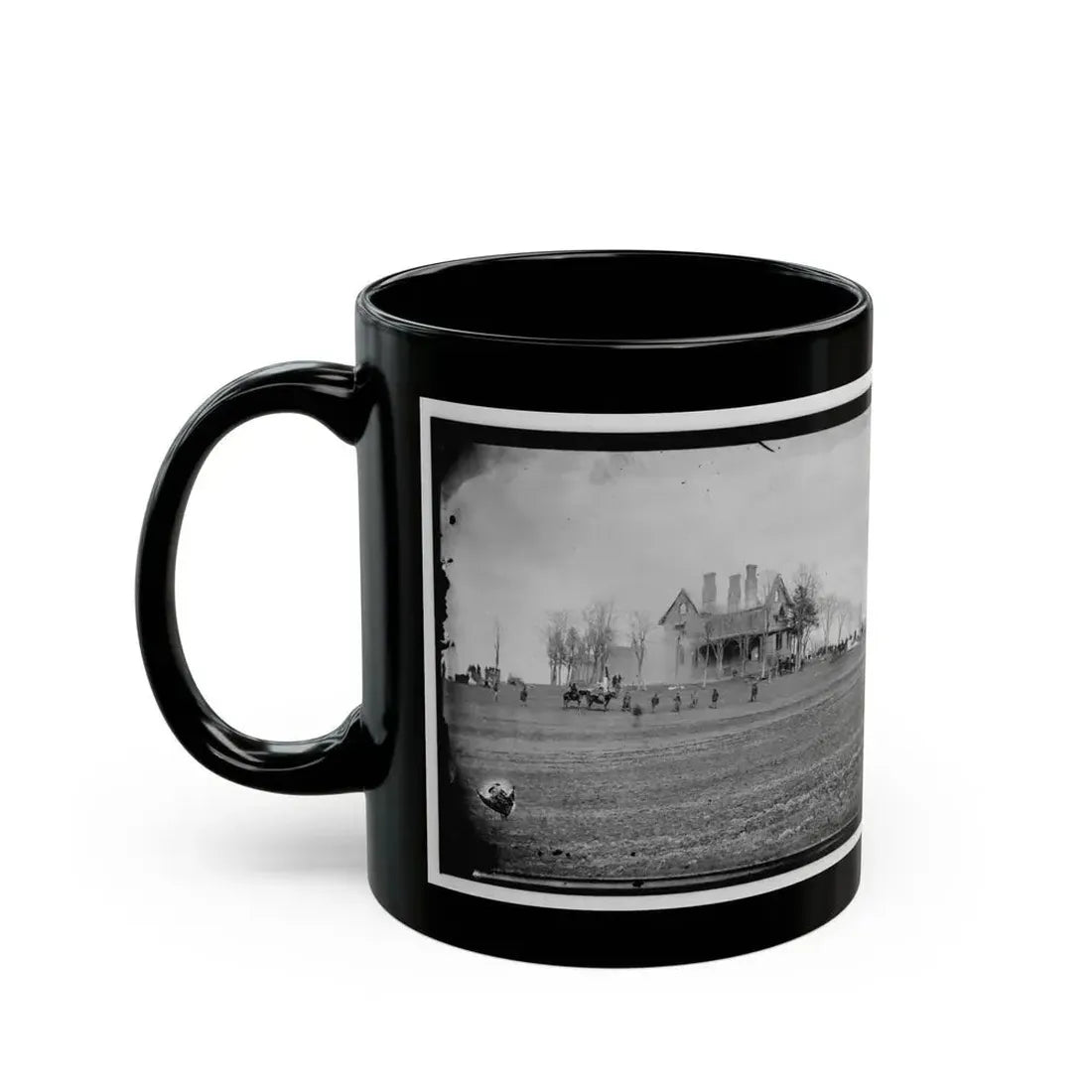 Falmouth, Va., Vicinity. The Phillips House Immediately After The Fire (U.S. Civil War) Black Coffee Mug - Go Mug Yourself