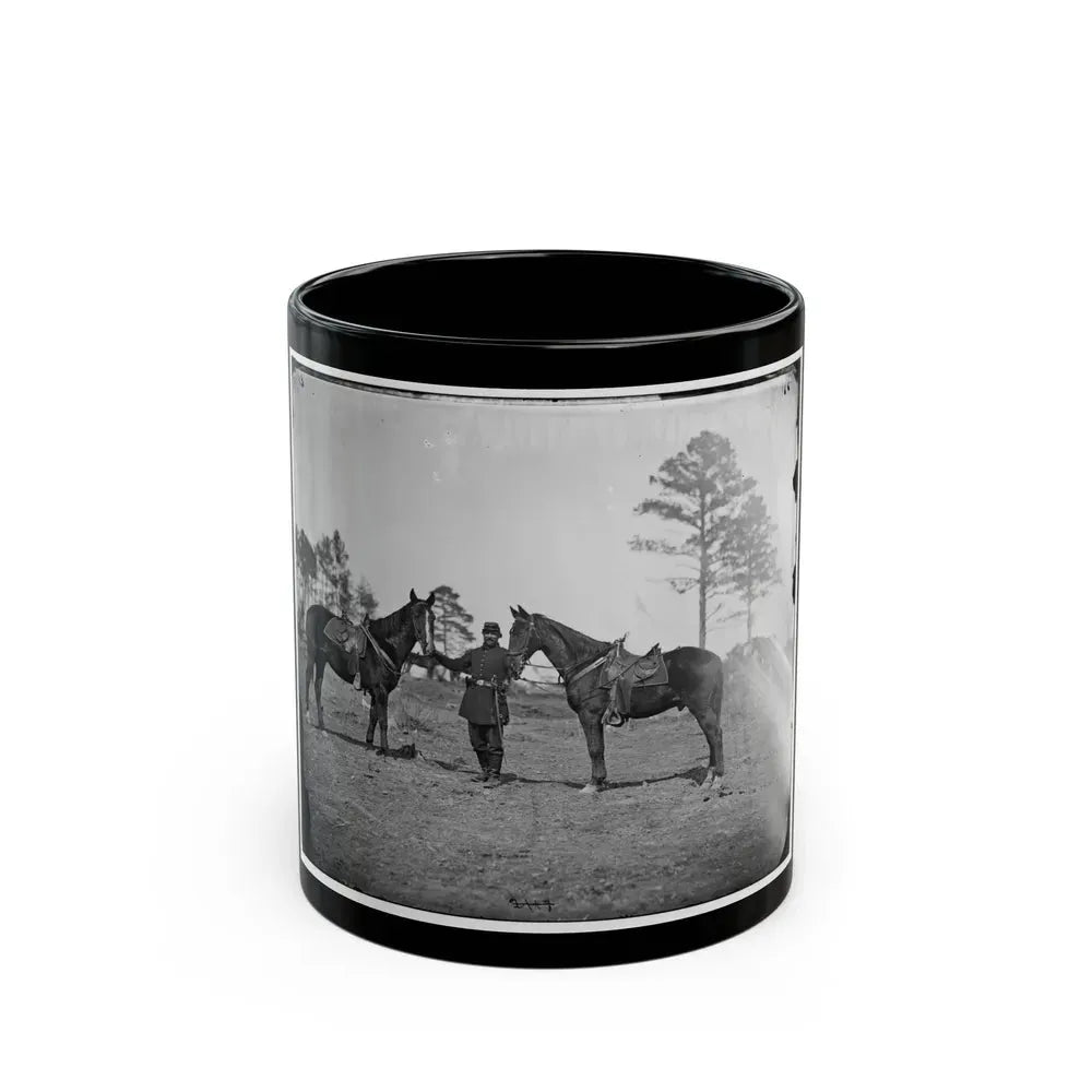 Falmouth, Virginia. Col. George Henry Sharpe's Horses, Headquarters, Army Of The Potomac (U.S. Civil War) Black Coffee Mug 11oz - Go Mug Yourself