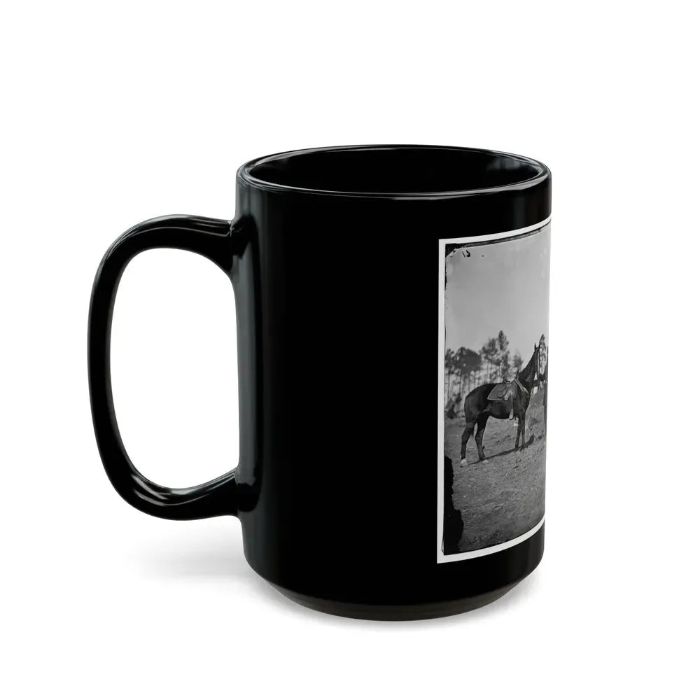 Falmouth, Virginia. Col. George Henry Sharpe's Horses, Headquarters, Army Of The Potomac (U.S. Civil War) Black Coffee Mug - Go Mug Yourself