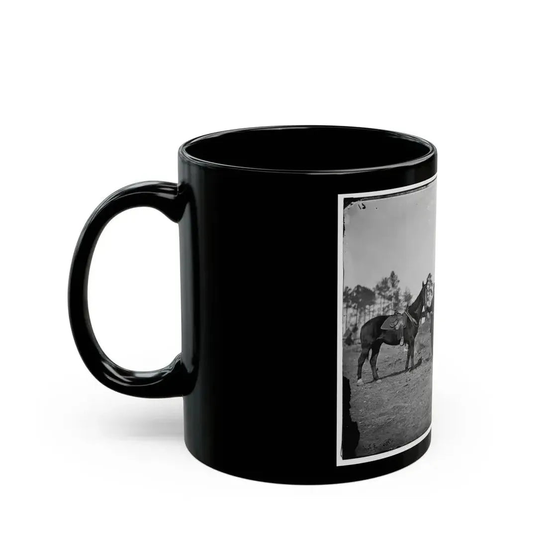 Falmouth, Virginia. Col. George Henry Sharpe's Horses, Headquarters, Army Of The Potomac (U.S. Civil War) Black Coffee Mug - Go Mug Yourself