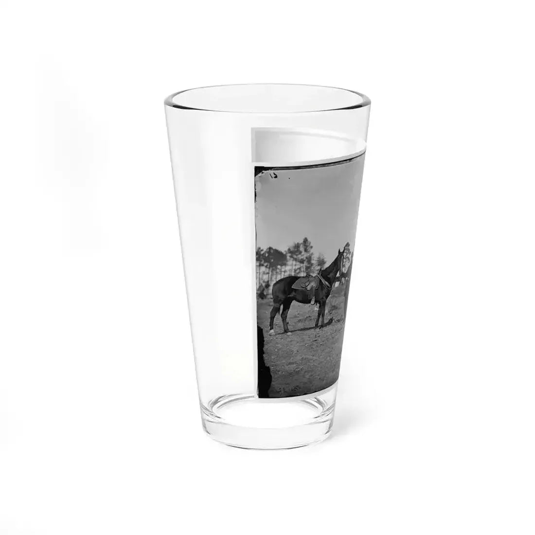 Falmouth, Virginia. Col. George Henry Sharpe's Horses, Headquarters, Army Of The Potomac (U.S. Civil War) Pint Glass 16oz - Go Mug Yourself