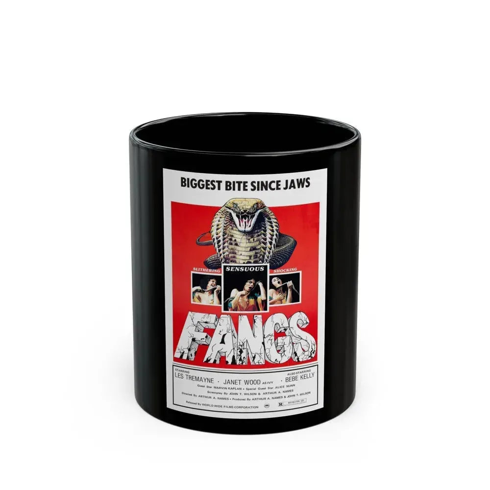 FANGS (SNAKES) 1974 Movie Poster - Black Coffee Mug 11oz - Go Mug Yourself