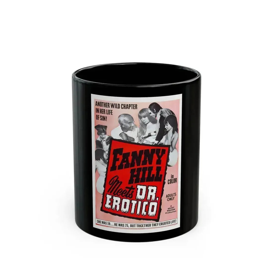 FANNY HILL MEETS DR.EROTICO 1967 Movie Poster - Black Coffee Mug 11oz - Go Mug Yourself