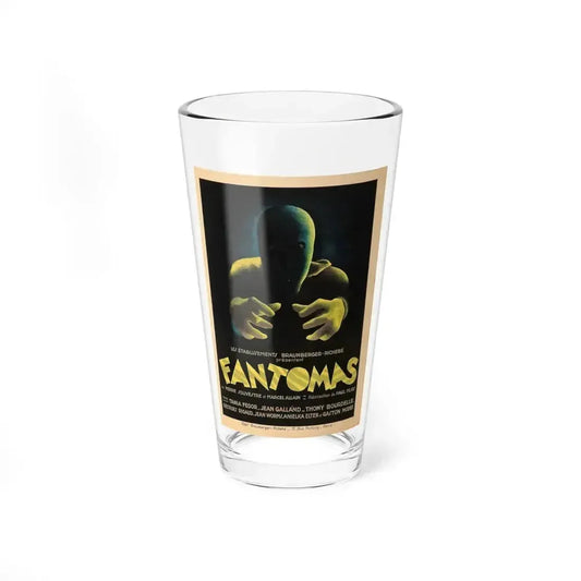 FANTOMAS 1964 Movie Poster - Pint Glass 16oz 16oz - Go Mug Yourself