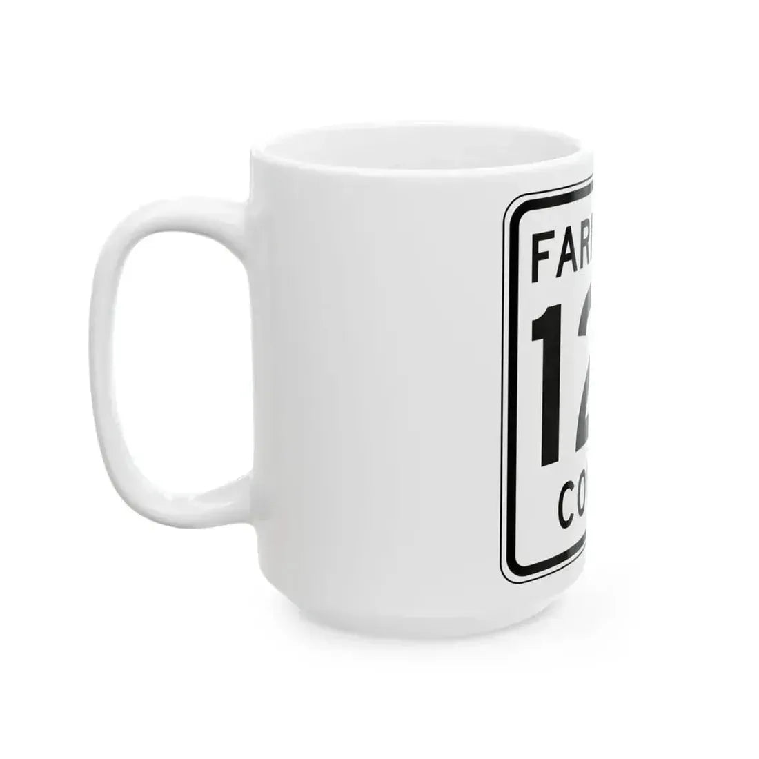 Faribault County Route 126 MN (Minnesota) (Road Sign) White Coffee Mug - Go Mug Yourself