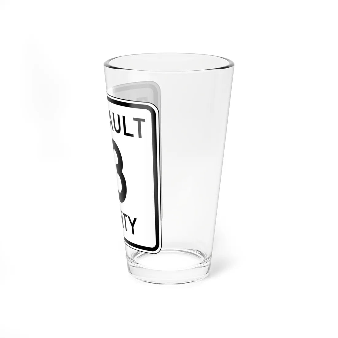 Faribault County Route 13 MN (Minnesota) (Road Sign) Pint Glass 16oz - Go Mug Yourself