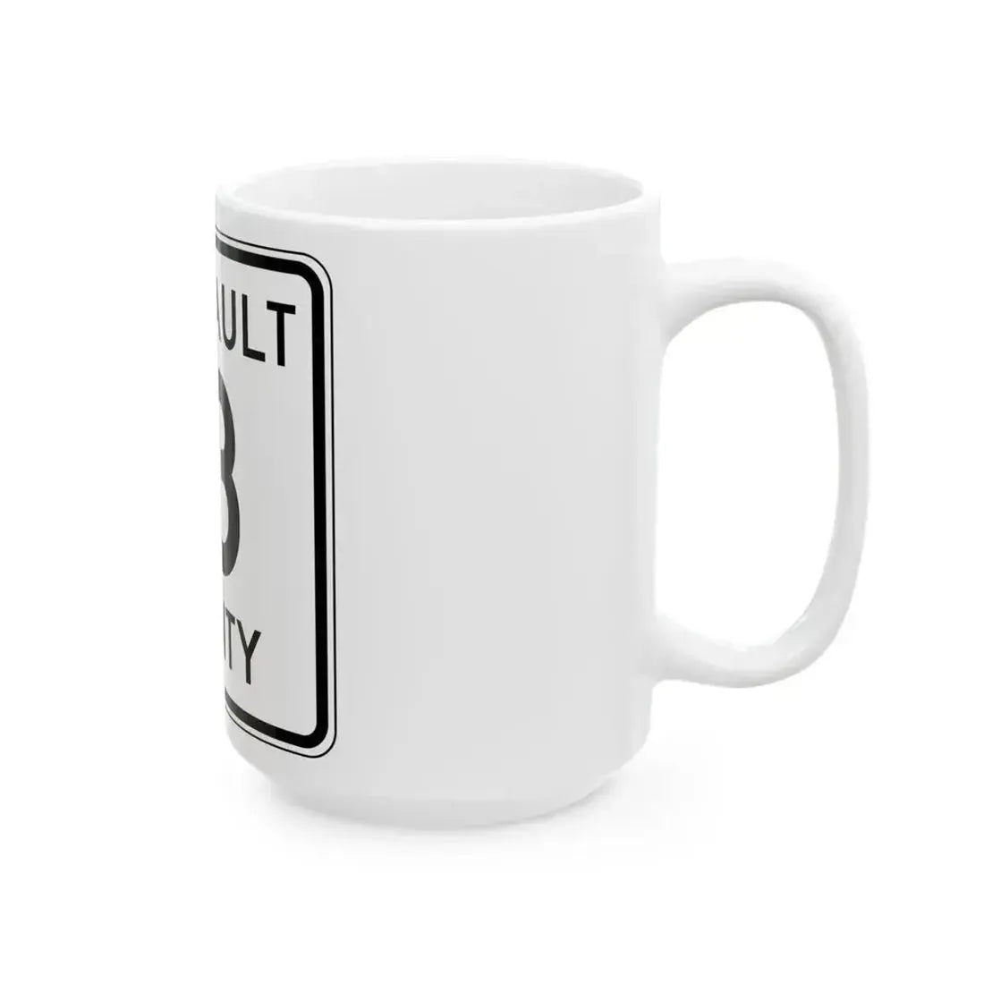 Faribault County Route 13 MN (Minnesota) (Road Sign) White Coffee Mug - Go Mug Yourself