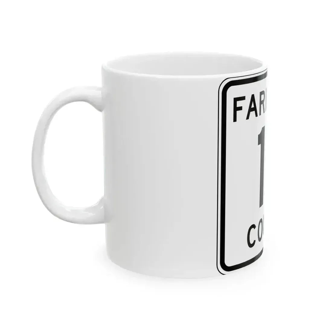 Faribault County Route 17 MN (Minnesota) (Road Sign) White Coffee Mug - Go Mug Yourself