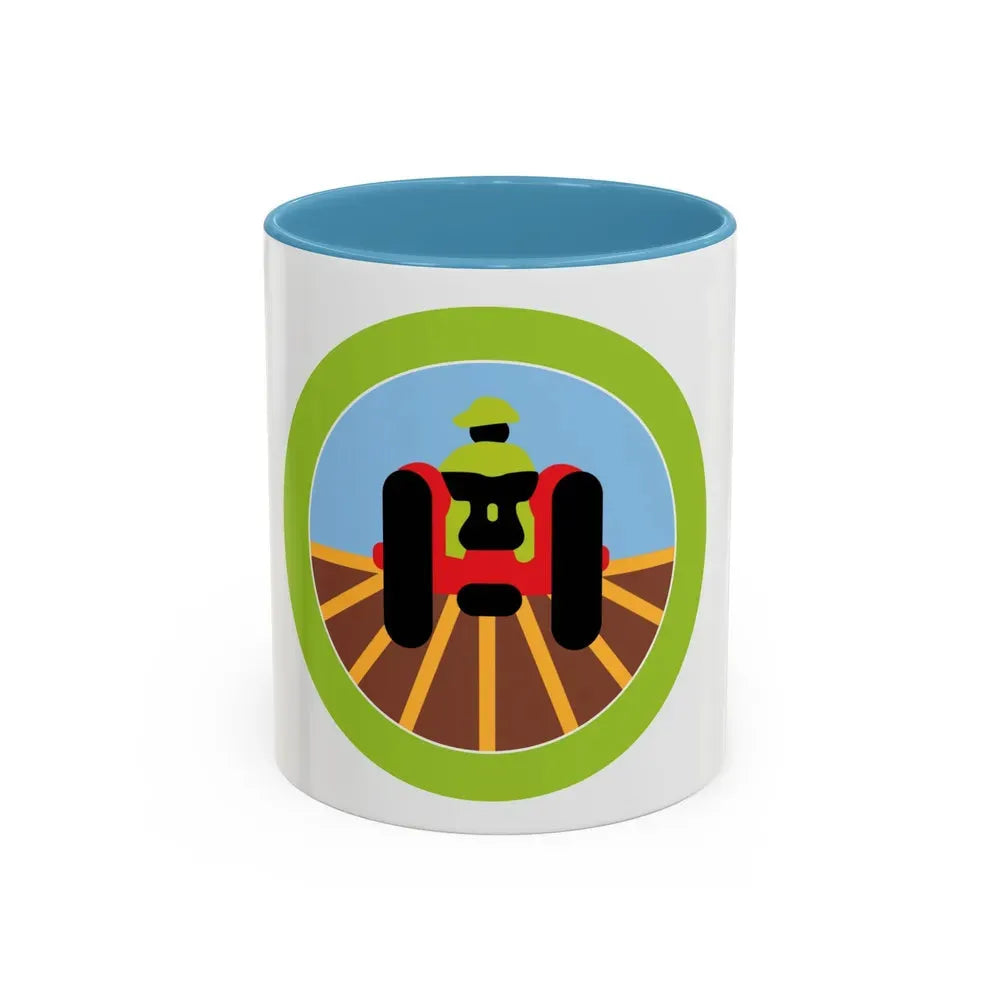 Farm Mechanics (Boy Scout Merit Badge) Accent Coffee Mug 11oz Light Blue - Go Mug Yourself