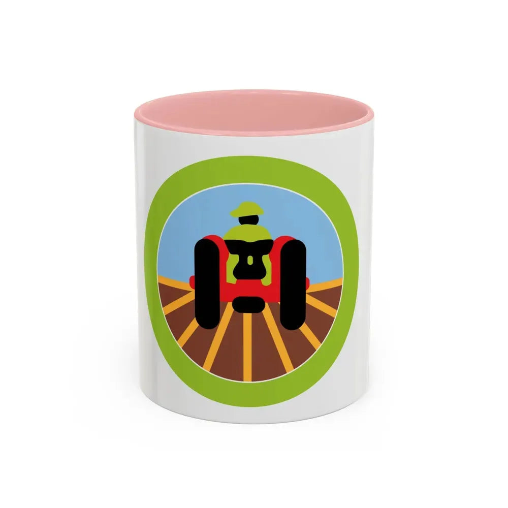 Farm Mechanics (Boy Scout Merit Badge) Accent Coffee Mug 11oz Pink - Go Mug Yourself