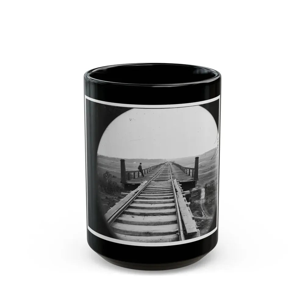Farmville, Va., Vicinity. High Bridge Of The South Side Railroad Across The Appomattox (U.S. Civil War) Black Coffee Mug 15oz - Go Mug Yourself