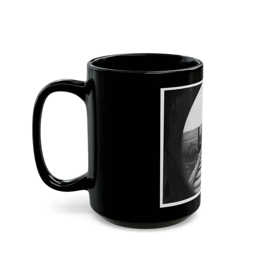 Farmville, Va., Vicinity. High Bridge Of The South Side Railroad Across The Appomattox (U.S. Civil War) Black Coffee Mug - Go Mug Yourself