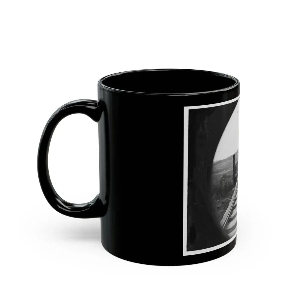 Farmville, Va., Vicinity. High Bridge Of The South Side Railroad Across The Appomattox (U.S. Civil War) Black Coffee Mug - Go Mug Yourself